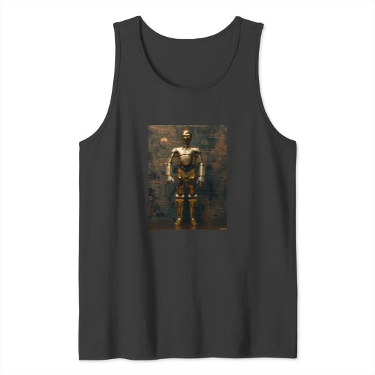 Discover C3P0 Droid Star Warss Fan Art Premium Tank Tops