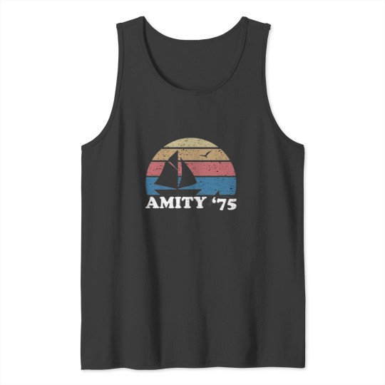 Discover Amity '75 - The Summer of Great White Shark Jaws Tank Tops