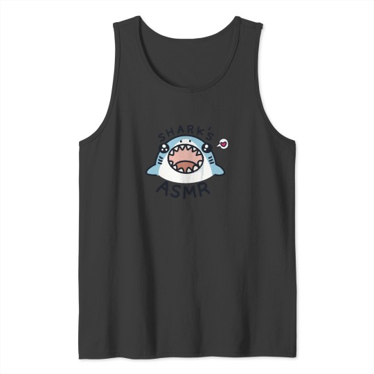 Discover Shark’s ASMR shark ASMR funny shark face Tank Tops
