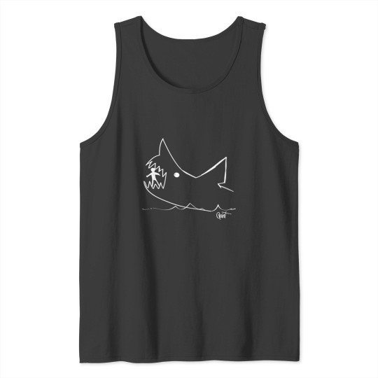 Discover Cult 1970S Shark Movie Chalkboard Pic Tank Tops