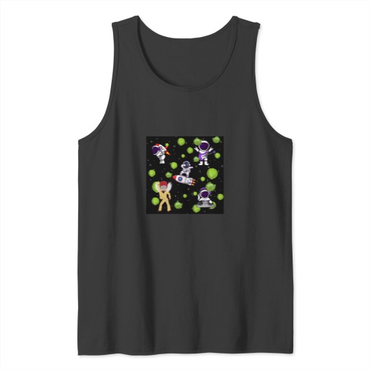 Discover Spaceman Rocket1 On My Back. Active Tank Tops