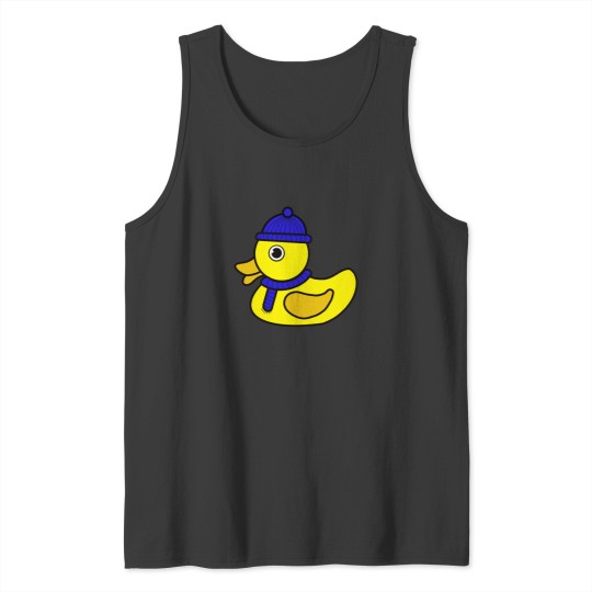 Discover Yellow Winter Duck Active Tank Tops