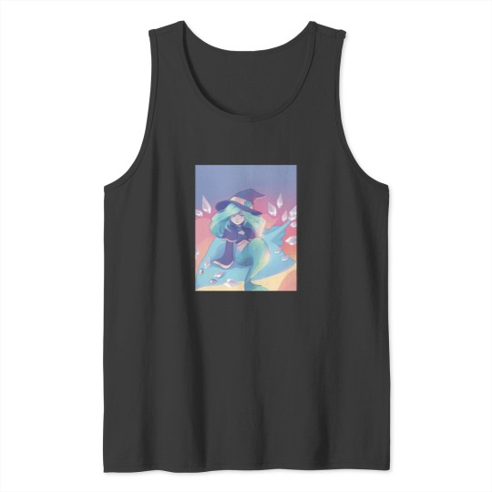 Discover Mermaid Ice Witch Flying At Sunset On Her Skate Familiar 1 Tank Tops