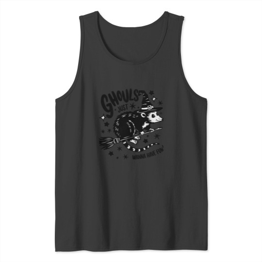 Discover Halloween Opossum Cute And Funny Midnight Adventure Tank Tops