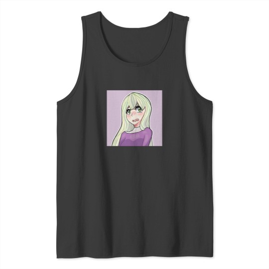 Discover Pastel Green Anime Girl Tank Tops