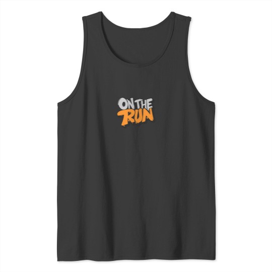 Discover Graffiti ON THE RUN Yellow Gray Tank Tops
