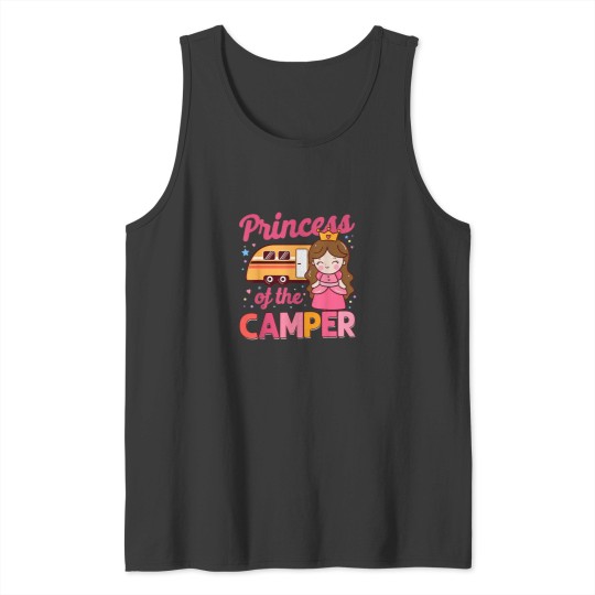 Discover Cute Camping Princess Camper Motorhome Family Ca Tank Tops