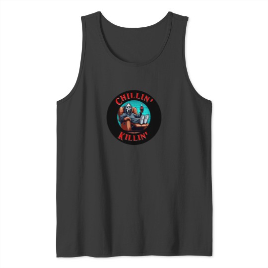 Discover Chillin' Killin'  Ghostface Scream Tank Tops
