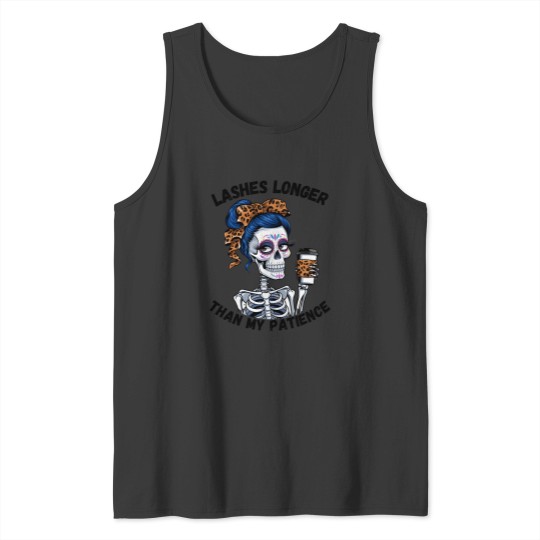 Discover Lashes Longer Funny Fitted Tank Tops
