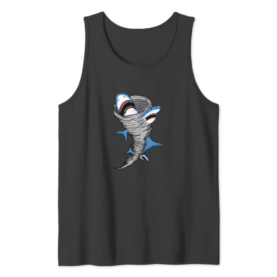 Discover Shark Tornado Tank Tops