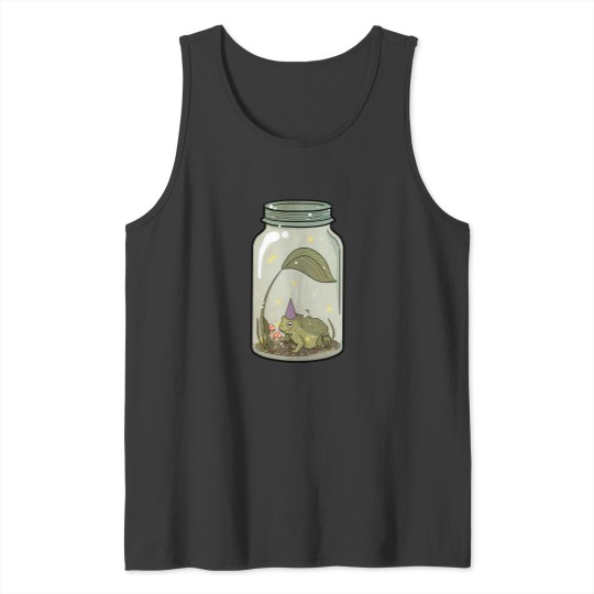Discover Wizard Frog In Mason Jar Tank Tops