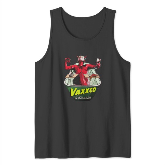 Discover Vaxxed and Relaxed Sticker Tank Tops