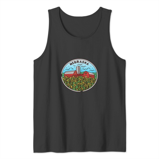 Discover Nebraska Wesleyan Prairie Wolves Sticker Tank Tops