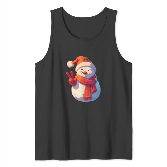 Discover Cute Christmas Snowman 02 Tank Tops