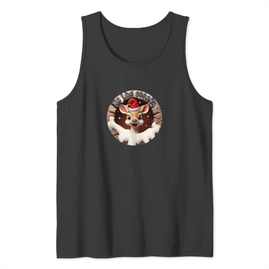 Discover 3D Christmas Deer Broken Wall Tank Tops