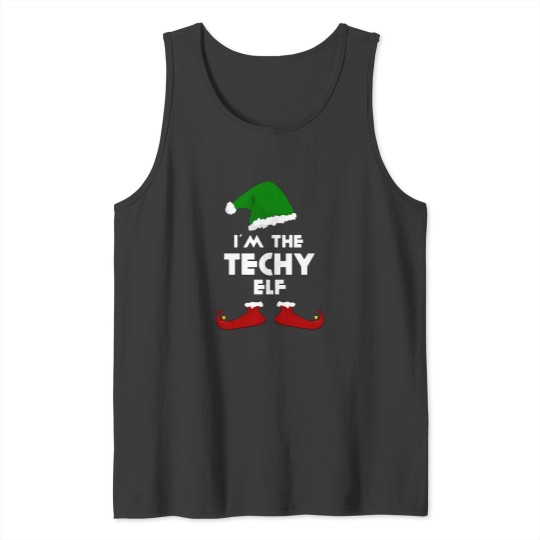 Discover I'M The Techy Elf - Family Funny Christmas Shirts Tank Tops