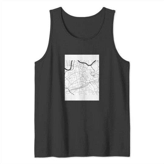 Discover Vilnius Map City MapBlack and White, USA Gift Printable, Modern Map Decor for Office Home Li Tank Tops