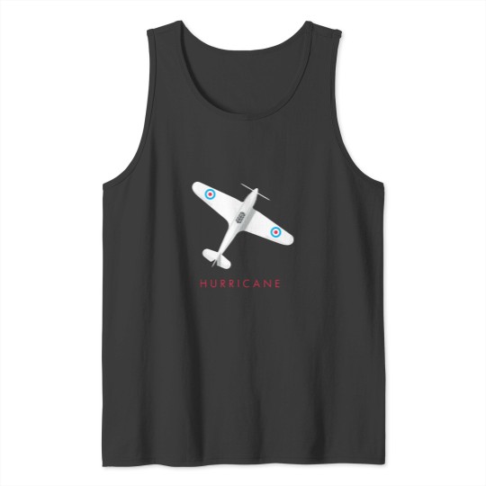 Discover Hurricane WWII Fighter Aircraft - Crimson.png Tank Tops