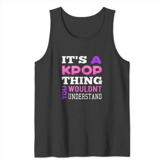 Discover A KPOP THING - BLACK Tank Tops