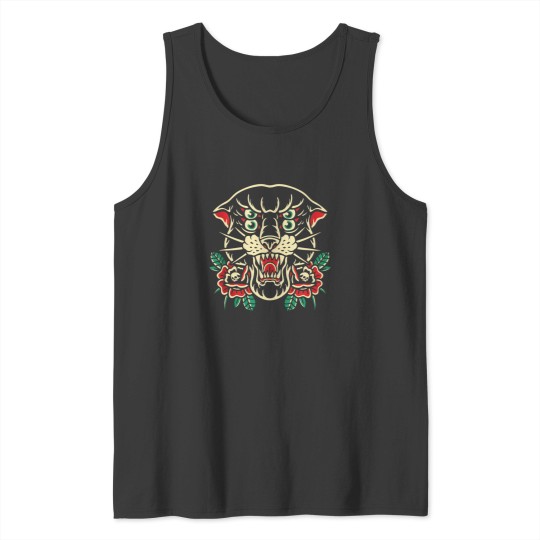 Discover Traditional Tattoo Old School Tattoo Flash Panther Inked Tank Tops