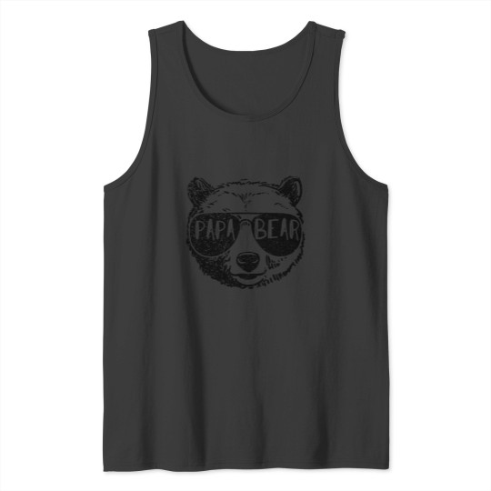 Discover Mens Papa Bear Face Sunglasses Grandpa Fathers Day Tank Tops