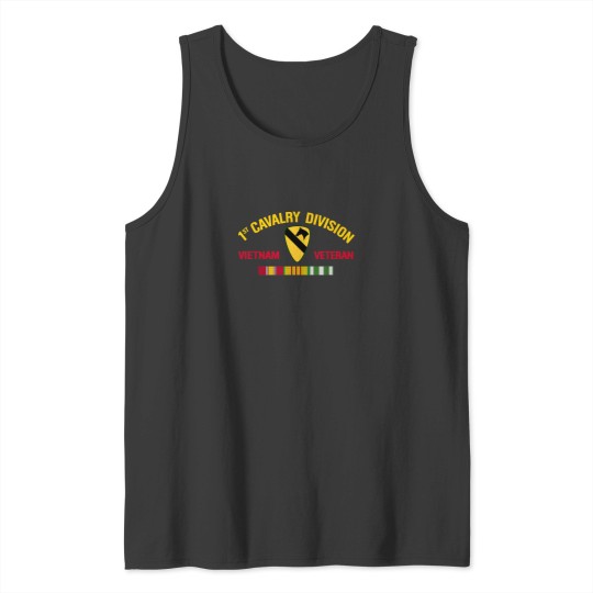 Discover 1st cavalry division Vietnam Veteran 1st air cav Tank Tops