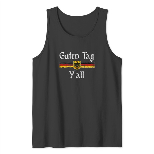 Discover Guten Tag Y'All Oktoberfest German Flag Eagle Prost Tank Tops