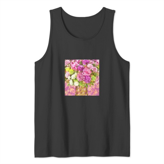 Discover Watercolor Floral Art Bouquet April Showers Tank Tops