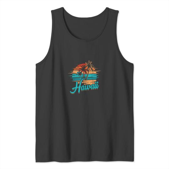 Discover Hawaiian Island Tropical Hawaii Design Vacation Tank Tops