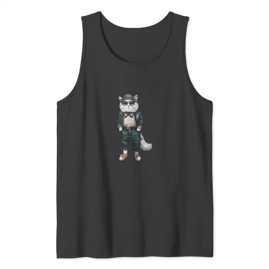 Discover Hipster Cat V16 Tank Tops