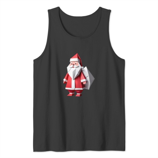 Discover Origami Santa Claus Tank Tops