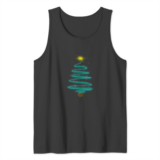 Discover Abstract Glowing Christmas Tree Tank Tops