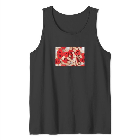 Discover Advent Calendar Numbers On Red Hearts Tank Tops