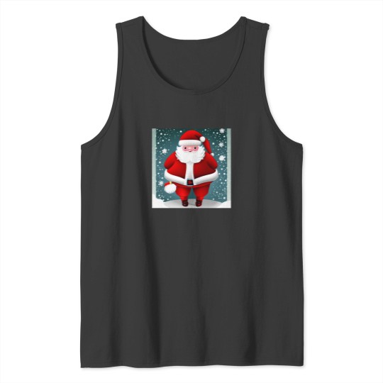 Discover Abstraction Santa Claus Painting Funny Kawaii Pink Glasses White Beard 25 Tank Tops