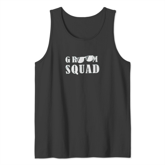 Discover Groom Squad Groomsmen Funny Stag Bachelor Party Tank Tops