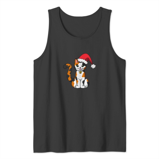Discover Santa Cat - Calico Tank Tops