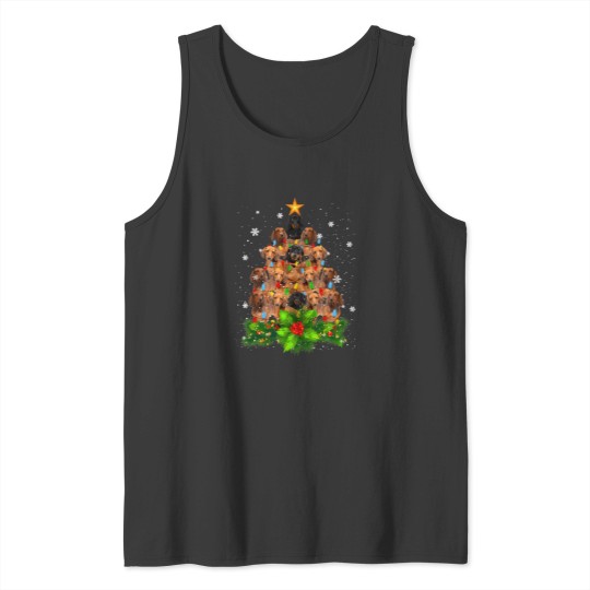 Discover Dachshund Christmas Tree Dachshund Tank Tops