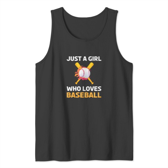 Discover Just A Girl Who Loves Baseball Baseball Sport Lovers Tank Tops
