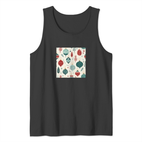 Discover Christmas Decoration Pattern Christmas Tree Balls Tank Tops