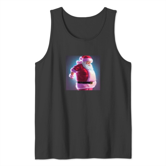 Discover Abstraction Santa Claus Painting Funny Kawaii Pink Glasses White Beard 31 Tank Tops
