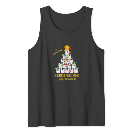 Discover 2020 Funny Quarantine Christmas Toilet Paper Tree Tank Tops