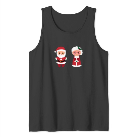 Discover Santa And His Mythical Wife Claus Tank Tops