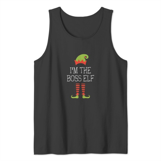 Discover I'M The Boss Elf T-Shirt Tank Tops
