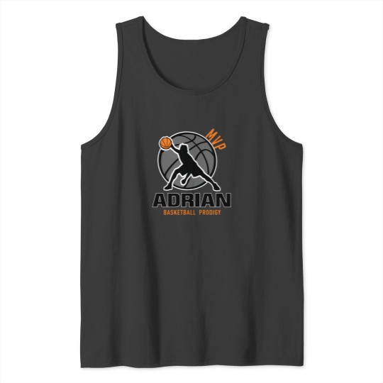 Discover Adrian Mvp Custom Player Basketball Prodigy Your Name Tank Tops