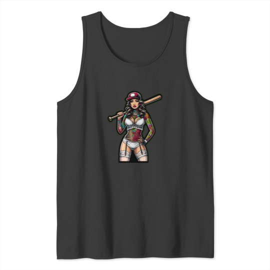 Discover Pinup Baseball Player Tank Tops
