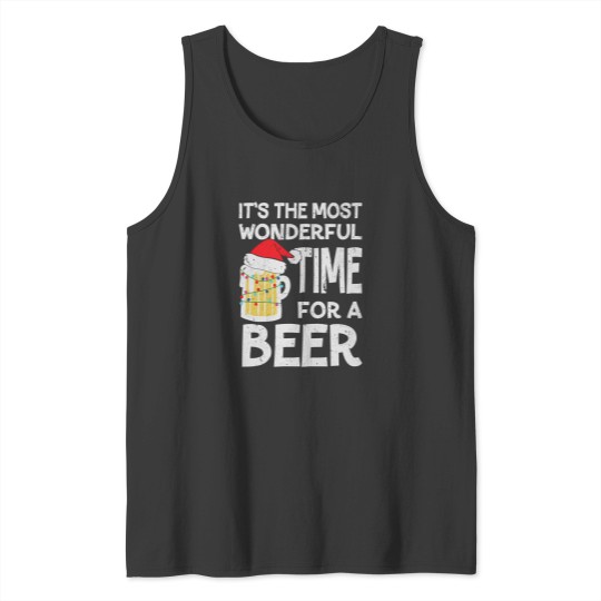 Discover It'S The Most Wonderful Time For A Beer Christmas Tank Tops