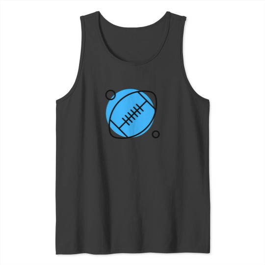 Discover Blue Rugby Pattern Tank Tops
