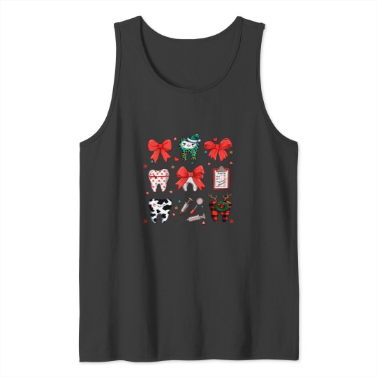 Discover christmas coquette bow dental dentists hygienist cute th Tank Tops