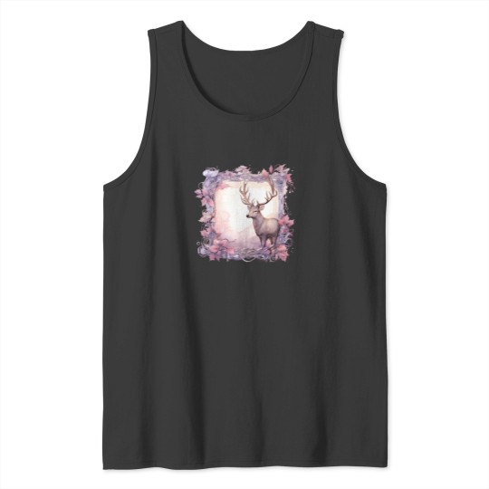 Discover Adorable Reindeer Cute Winter Animals Watercolor Tank Tops