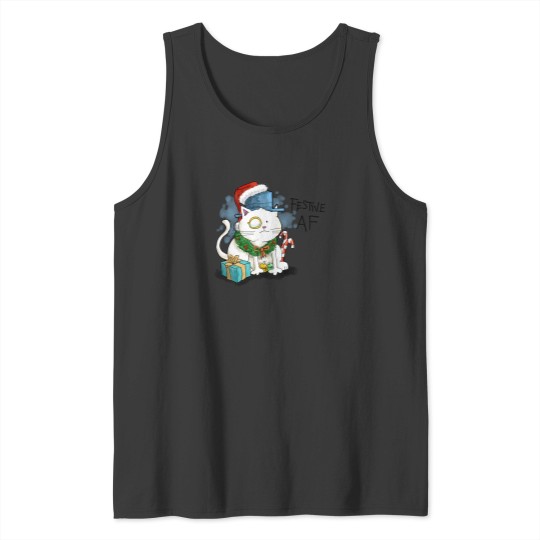 Discover Dapper Cat - Festive Af Tank Tops